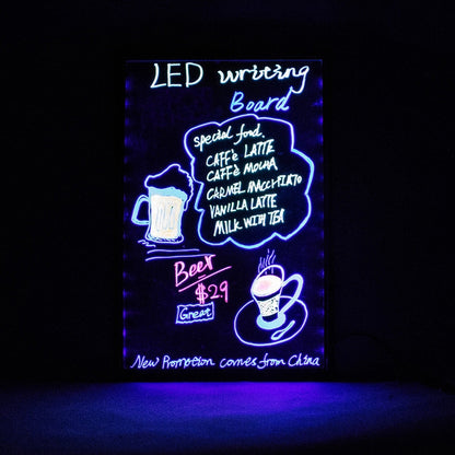 50x70cm Electronic Handwriting Fluorescent Board Glowing Advertising Blackboard -  by buy2fix | Online Shopping UK | buy2fix