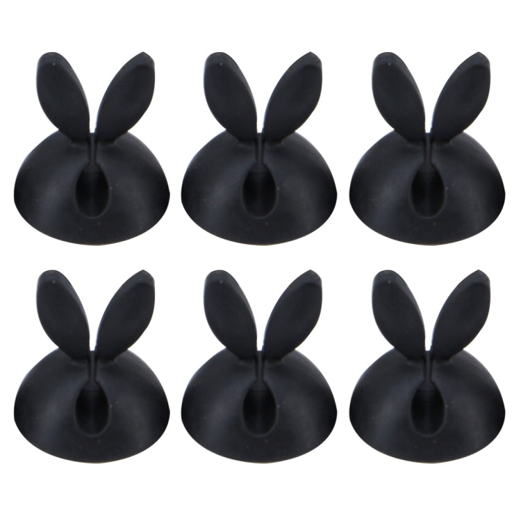 6 PCS CC-941 Rabbit Shape Single Hole Cable Clips Holder, Cable Management System and Cord Organizer Solution - Auto Fastener & Clips by buy2fix | Online Shopping UK | buy2fix