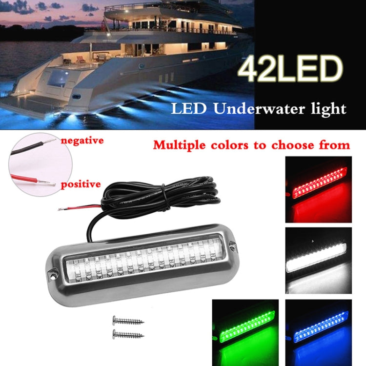 MK-042 Ship / Yacht 10-30V 42LEDs Waterproof Stainless Steel Underwater Light (Green Light) - Marine Accessories & Parts by buy2fix | Online Shopping UK | buy2fix