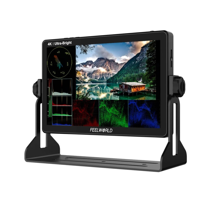 FEELWORLD LUT11H 10.1 Inch Ultra Bright 2000nit DSLR Camera Field Monitor Touch Screen 4K HDMI F970 External Power and Install Kit (UK Plug) - On-camera Monitors by FEELWORLD | Online Shopping UK | buy2fix