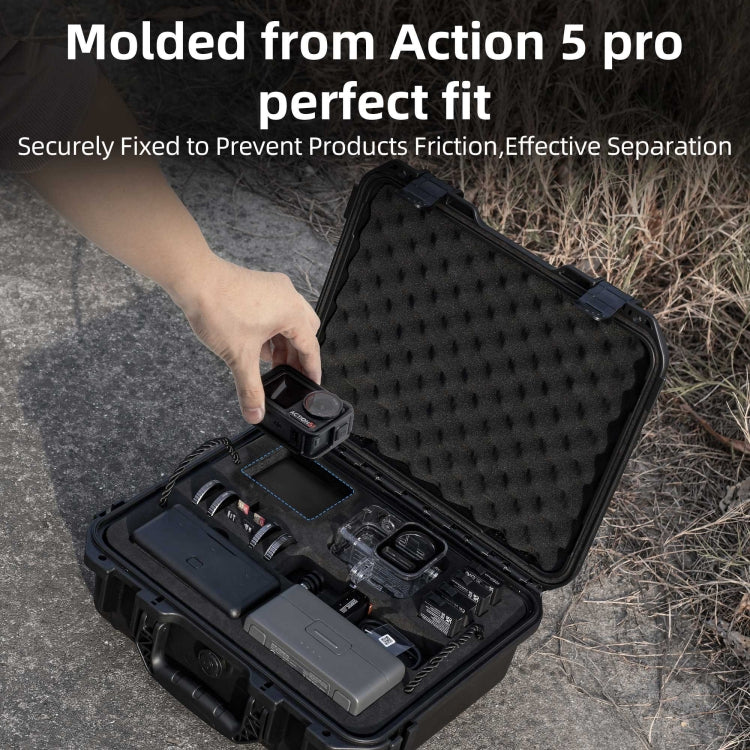 For DJI Osmo Action 5 Pro STARTRC Waterproof EVA ABS Dual-layer Suitcase Storage Box (Black) - Case & Bags by STARTRC | Online Shopping UK | buy2fix