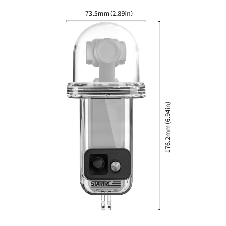 For DJI Osmo Pocket 3 STARTRC 45m / 147ft Underwater Waterproof Housing Diving Case (Transparent) - Case & Bags by STARTRC | Online Shopping UK | buy2fix