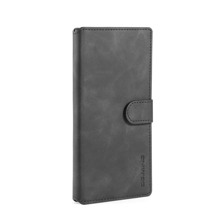 DG.MING Retro Oil Side Horizontal Flip Case with Holder & Card Slots & Wallet for Galaxy Note 10+(Black) - Galaxy Phone Cases by DG.MING | Online Shopping UK | buy2fix