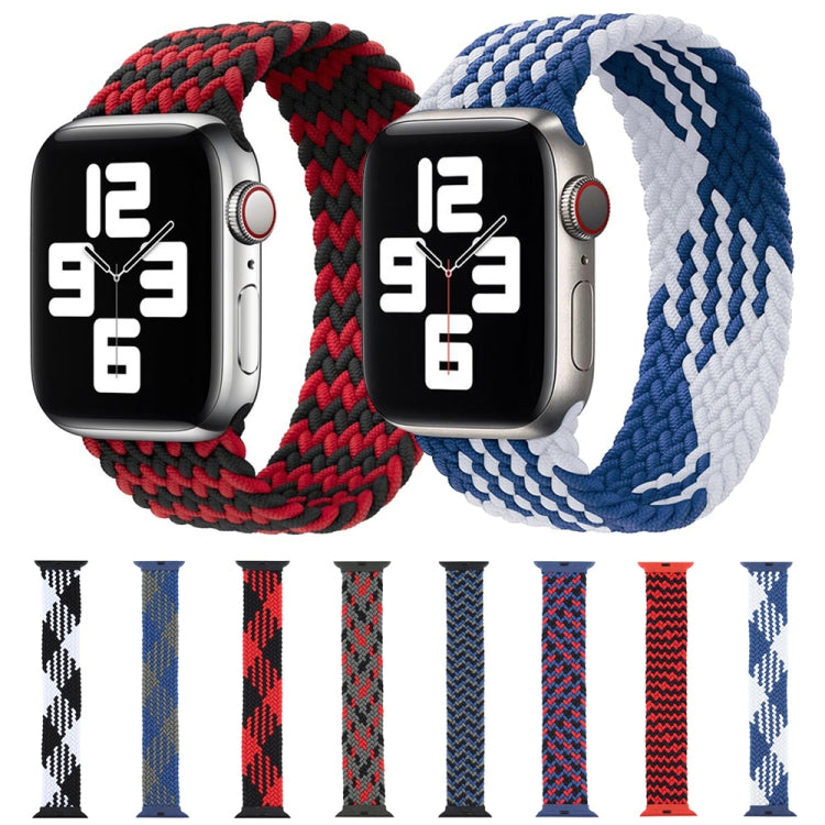 Plastic Buckle Mixed Color Nylon Braided Single Loop Watch Band For Apple Watch Ultra 49mm&Watch Ultra 2 49mm / Series 9&8&7 45mm / SE 3&SE 2&6&SE&5&4 44mm / 3&2&1 42mm, Size:XL(Camouflage Green) - Watch Bands by buy2fix | Online Shopping UK | buy2fix