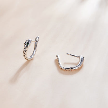 S925 Sterling Silver Smart Snake Ear Studs Women Earrings(Silver) - Stud Earrings & Earrings by buy2fix | Online Shopping UK | buy2fix