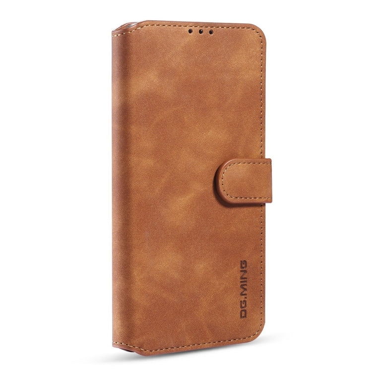 For Xiaomi Redmi Note 9 5G DG.MING Retro Oil Side Horizontal Flip Leather Case with Holder & Card Slots & Wallet(Brown) - Xiaomi Cases by DG.MING | Online Shopping UK | buy2fix