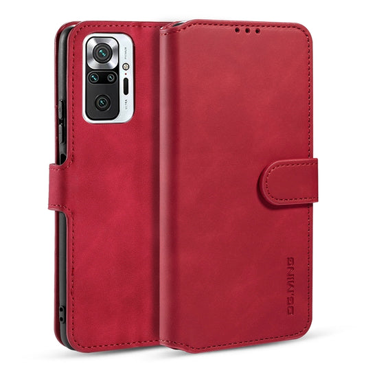 For Xiaomi Redmi Note 10 Pro DG.MING Retro Oil Side Horizontal Flip Leather Case with Holder & Card Slots & Wallet(Red) - Xiaomi Cases by DG.MING | Online Shopping UK | buy2fix