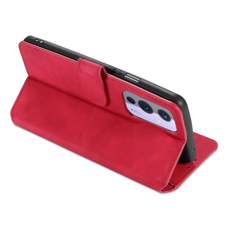 For OnePlus 9 DG.MING Retro Oil Side Horizontal Flip Leather Case with Holder & Card Slots & Wallet(Red) - OnePlus Cases by DG.MING | Online Shopping UK | buy2fix