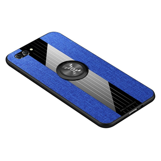 For Huawei nova 2s XINLI Stitching Cloth Textue Shockproof TPU Protective Case with Ring Holder(Blue) - Huawei Cases by XINLI | Online Shopping UK | buy2fix