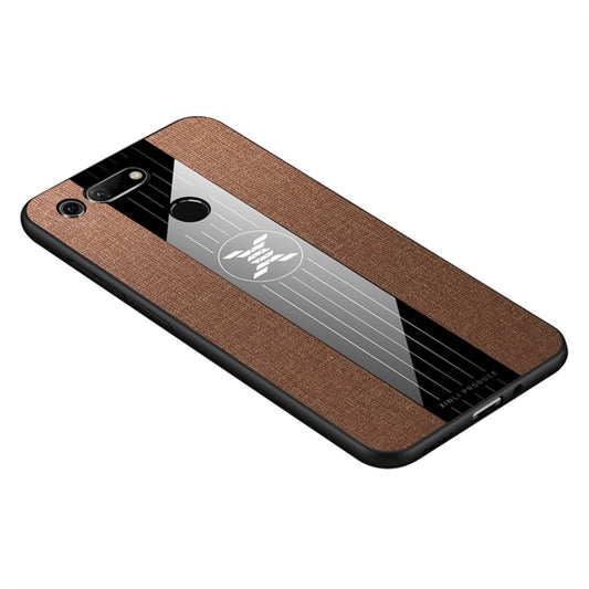 For Huawei Honor View 20 XINLI Stitching Cloth Textue Shockproof TPU Protective Case(Brown) - Honor Cases by XINLI | Online Shopping UK | buy2fix