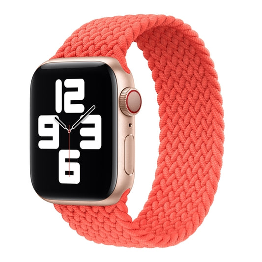 Metal Head Braided Nylon Solid Color Watch Band For Apple Watch Ultra 49mm&Watch Ultra 2 49mm / Series 9&8&7 45mm / SE 3&SE 2&6&SE&5&4 44mm / 3&2&1 42mm, Size:L 165mm(Bright Orange) - Watch Bands by buy2fix | Online Shopping UK | buy2fix