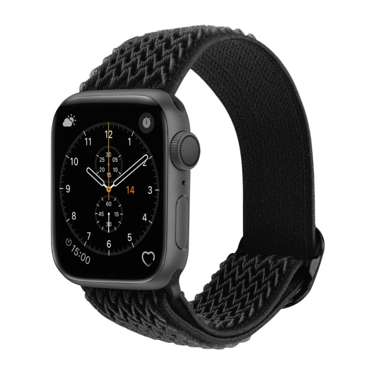 Wave Texture Nylon Watch Band For Apple Watch Ultra 49mm&Watch Ultra 2 49mm / Series 9&8&7 45mm / SE 3&SE 2&6&SE&5&4 44mm / 3&2&1 42mm(Black) - Watch Bands by buy2fix | Online Shopping UK | buy2fix