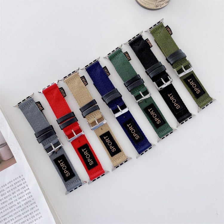 Nylon Watch Band For Apple Watch Ultra 49mm&Watch Ultra 2 49mm / Series 9&8&7 45mm / SE 3&SE 2&6&SE&5&4 44mm / 3&2&1 42mm(Grey) - Watch Bands by buy2fix | Online Shopping UK | buy2fix