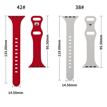 Slimming 8-buckle Silicone Watch Band For Apple Watch Ultra 49mm&Watch Ultra 2 49mm / Series 9&8&7 45mm / SE 3&SE 2&6&SE&5&4 44mm / 3&2&1 42mm(Wine Red) - Watch Bands by buy2fix | Online Shopping UK | buy2fix