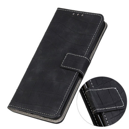 For OnePlus Nord 2 5G Magnetic Crocodile Texture Horizontal Flip Leather Case with Holder & Card Slots & Wallet(Black) - OnePlus Cases by buy2fix | Online Shopping UK | buy2fix