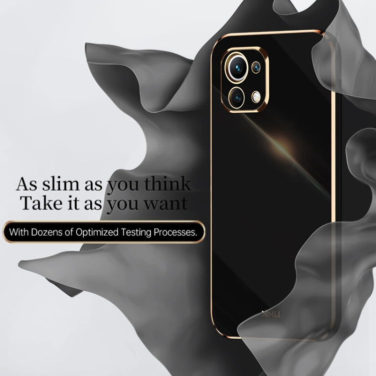 For Xiaomi Mi 11 XINLI Straight 6D Plating Gold Edge TPU Shockproof Case(Celestial Blue) - Xiaomi Cases by XINLI | Online Shopping UK | buy2fix