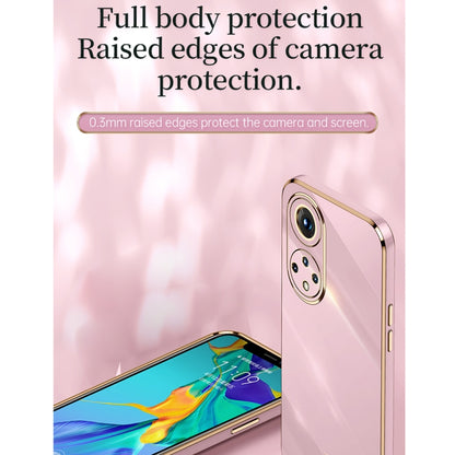 For Honor 50 XINLI Straight 6D Plating Gold Edge TPU Shockproof Case(Celestial Blue) - Honor Cases by XINLI | Online Shopping UK | buy2fix