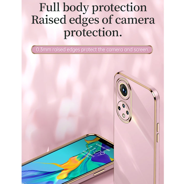 For Honor 50 Pro XINLI Straight 6D Plating Gold Edge TPU Shockproof Case(White) - Honor Cases by XINLI | Online Shopping UK | buy2fix