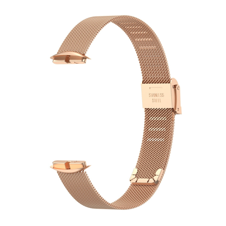 For Fitbit Luxe Clip-on Metal Watch Band(Rose Gold) - Watch Bands by buy2fix | Online Shopping UK | buy2fix