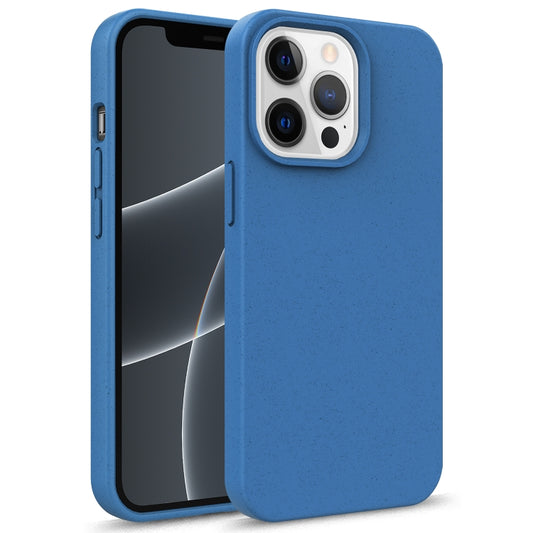 For iPhone 13 Pro Max Starry Series Shockproof Straw Material + TPU Protective Case (Blue) - iPhone 13 Pro Max Cases by buy2fix | Online Shopping UK | buy2fix