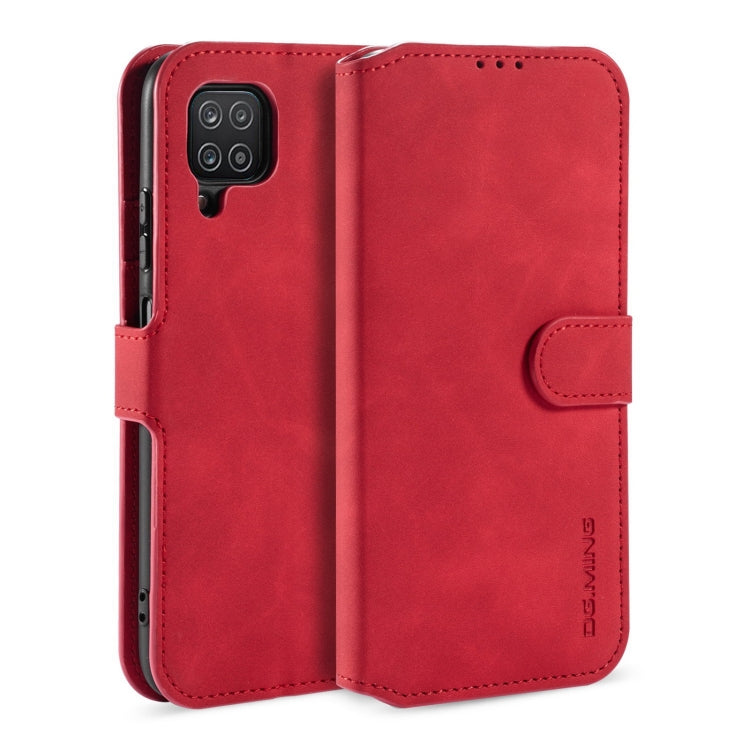 For Samsung Galaxy A22 4G DG.MING Retro Oil Side Horizontal Flip Leather Case with Holder & Card Slots & Wallet(Red) - Galaxy Phone Cases by DG.MING | Online Shopping UK | buy2fix