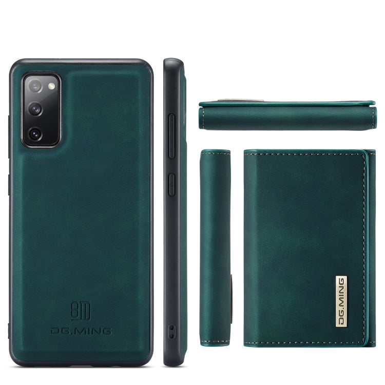 For Samsung Galaxy S20 FE DG.MING M1 Series 3-Fold Multi Card Wallet  Back Cover Shockproof Case with Holder Function(Green) - Galaxy S20 FE Cases by DG.MING | Online Shopping UK | buy2fix