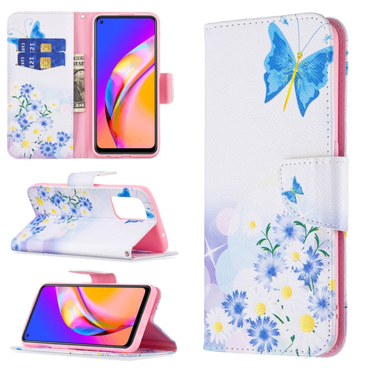 For OPPO A94 5G / Reno5 Z 5G / F19 Pro+ Colored Drawing Pattern Horizontal Flip Leather Case with Holder & Card Slots & Wallet(Butterfly Love) - OPPO Cases by buy2fix | Online Shopping UK | buy2fix