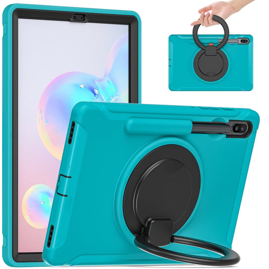 For Samsung Galaxy Tab S6 T860 Shockproof TPU + PC Protective Case with 360 Degree Rotation Foldable Handle Grip Holder & Pen Slot(Blue) - Tab S6 10.5 T860 / T865 by buy2fix | Online Shopping UK | buy2fix