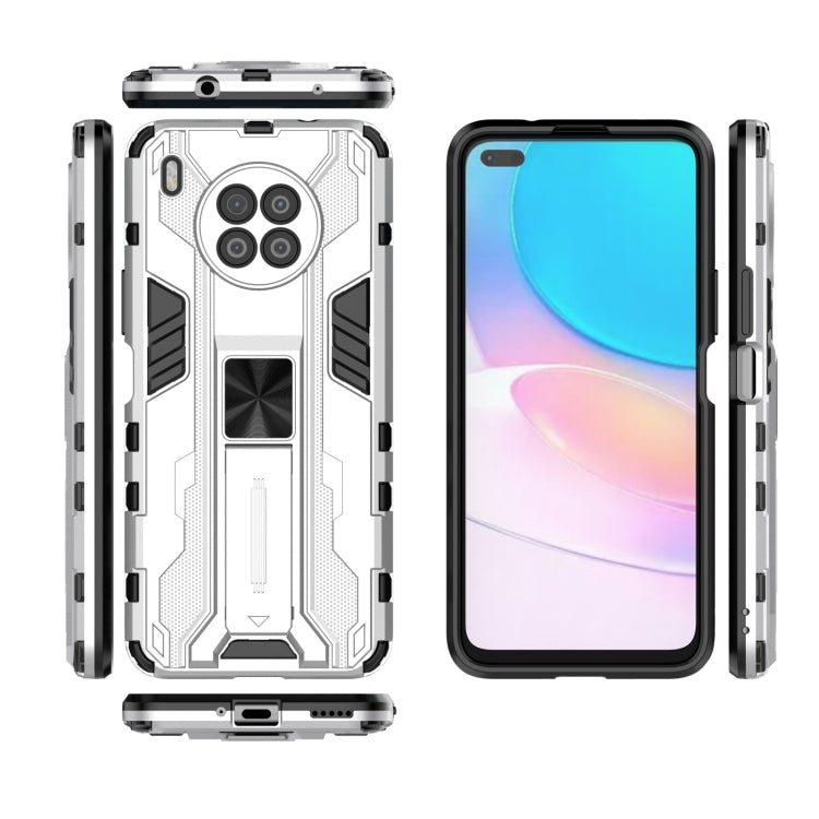 For Huawei nova 8i Supersonic PC + TPU Shock-proof Protective Case with Holder(Silver) - Huawei Cases by buy2fix | Online Shopping UK | buy2fix