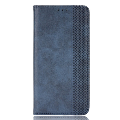 For Motorola Edge 20 Pro / Edge S Pro Magnetic Buckle Retro Crazy Horse Texture Horizontal Flip Leather Case with Holder & Card Slots & Photo Frame(Blue) - Motorola Cases by buy2fix | Online Shopping UK | buy2fix