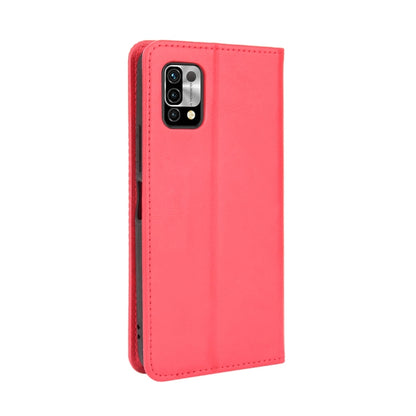 For Umidigi Power 5 Magnetic Buckle Retro Crazy Horse Texture Horizontal Flip Leather Case with Holder & Card Slots & Photo Frame(Red) - More Brand by buy2fix | Online Shopping UK | buy2fix