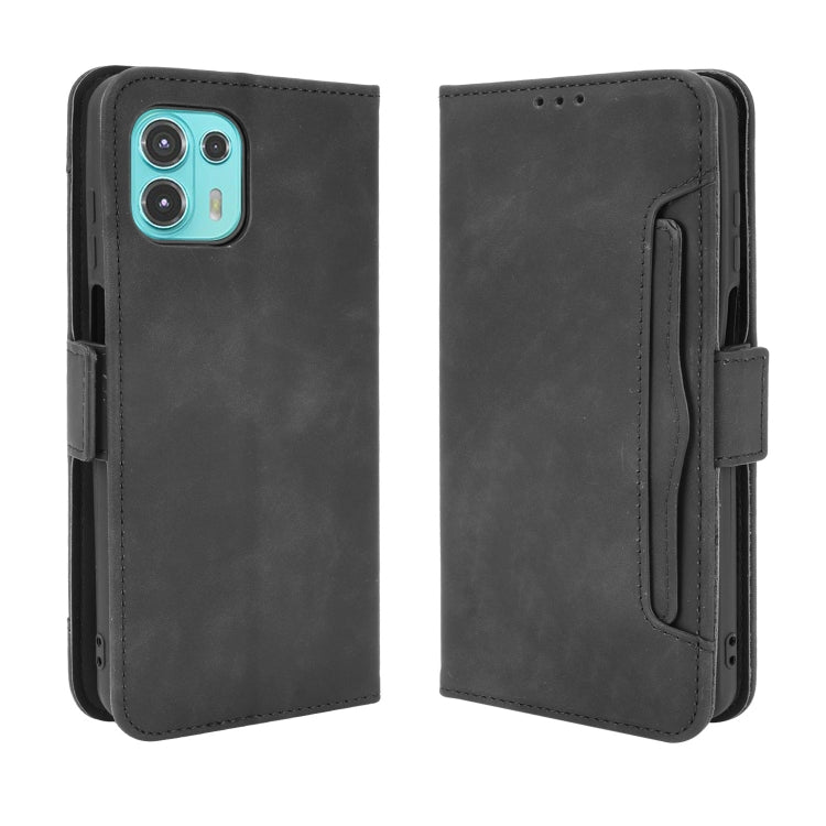 For Motorola Moto Edge 20 Lite Skin Feel Calf Pattern Horizontal Flip Leather Case with Holder & Card Slots & Photo Frame(Black) - Motorola Cases by buy2fix | Online Shopping UK | buy2fix