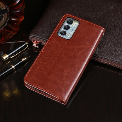 idewei Crazy Horse Texture Horizontal Flip Leather Case with Holder & Card Slots & Wallet For Motorola Edge 20(Brown) - Motorola Cases by idewei | Online Shopping UK | buy2fix