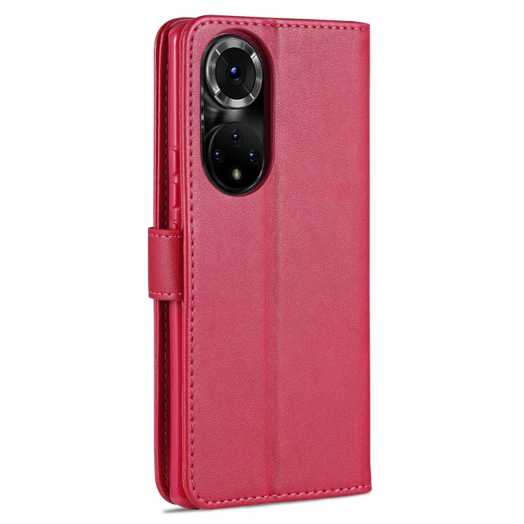 AZNS Sheepskin Texture Horizontal Flip Leather Case with Holder & Card Slots & Wallet For Honor 50(Red) - Honor Cases by AZNS | Online Shopping UK | buy2fix