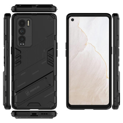 For OPPO Realme GT Explorer Master Punk Armor 2 in 1 PC + TPU Shockproof Case with Invisible Holder(Black) - Realme Cases by buy2fix | Online Shopping UK | buy2fix