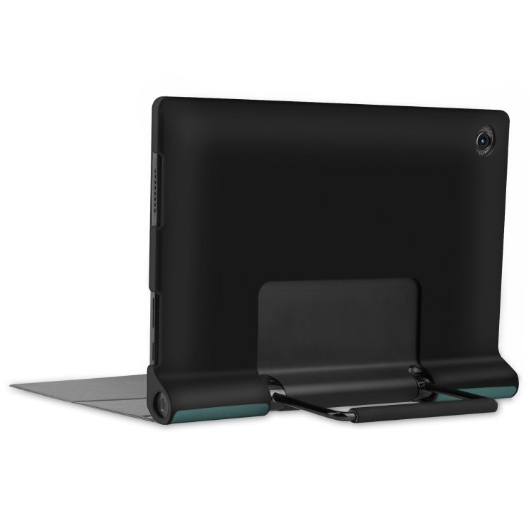For Lenovo Yoga Tab 11 / YT-J706X Custer Texture Horizontal Flip PU Leather Case with Holder & Sleep / Wake-up Function(Dark Green) - Lenovo by buy2fix | Online Shopping UK | buy2fix