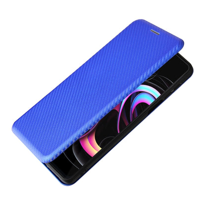 For Motorola Edge 20 Pro Carbon Fiber Texture Horizontal Flip TPU + PC + PU Leather Case with Card Slot(Blue) - Motorola Cases by buy2fix | Online Shopping UK | buy2fix