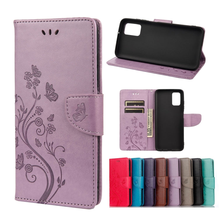 Butterfly Flower Pattern Horizontal Flip Leather Case with Holder & Card Slots & Wallet For Xiaomi Redmi 10(Light Purple) - Xiaomi Cases by buy2fix | Online Shopping UK | buy2fix