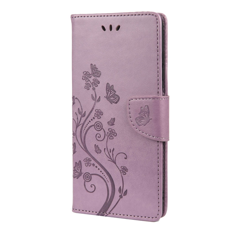 Butterfly Flower Pattern Horizontal Flip Leather Case with Holder & Card Slots & Wallet For Xiaomi Redmi 10(Light Purple) - Xiaomi Cases by buy2fix | Online Shopping UK | buy2fix