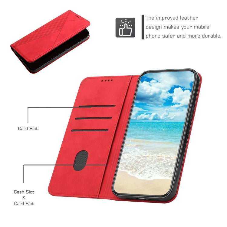 For iPhone 11 Pro Max Diamond Pattern Splicing Skin Feel Magnetic Horizontal Flip Leather Case with Card Slots & Holder & Wallet (Red) - iPhone 11 Pro Max Cases by buy2fix | Online Shopping UK | buy2fix