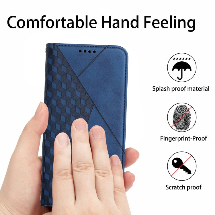 For Motorola Moto G30 / G10 Diamond Pattern Splicing Skin Feel Magnetic Horizontal Flip Leather Case with Card Slots & Holder & Wallet(Blue) - Motorola Cases by buy2fix | Online Shopping UK | buy2fix