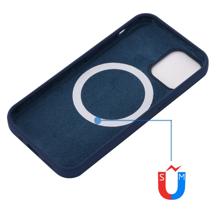 For iPhone 13 mini Shockproof Silicone Magnetic Magsafe Case (Navy Blue) - iPhone 13 mini Cases by buy2fix | Online Shopping UK | buy2fix