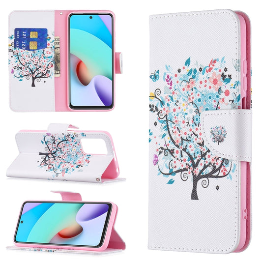 For Xiaomi Redmi 10 Colored Drawing Pattern Horizontal Flip Leather Case with Holder & Card Slots & Wallet(Tree) - Xiaomi Cases by buy2fix | Online Shopping UK | buy2fix