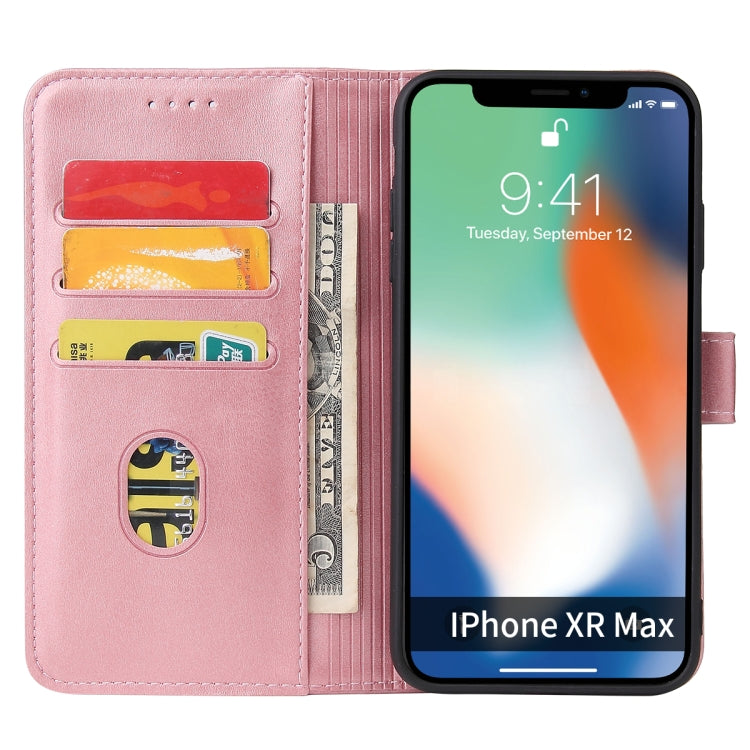 For iPhone X / XS Calf Texture Buckle Horizontal Flip Leather Case with Holder & Card Slots & Wallet(Rose Gold) - More iPhone Cases by buy2fix | Online Shopping UK | buy2fix