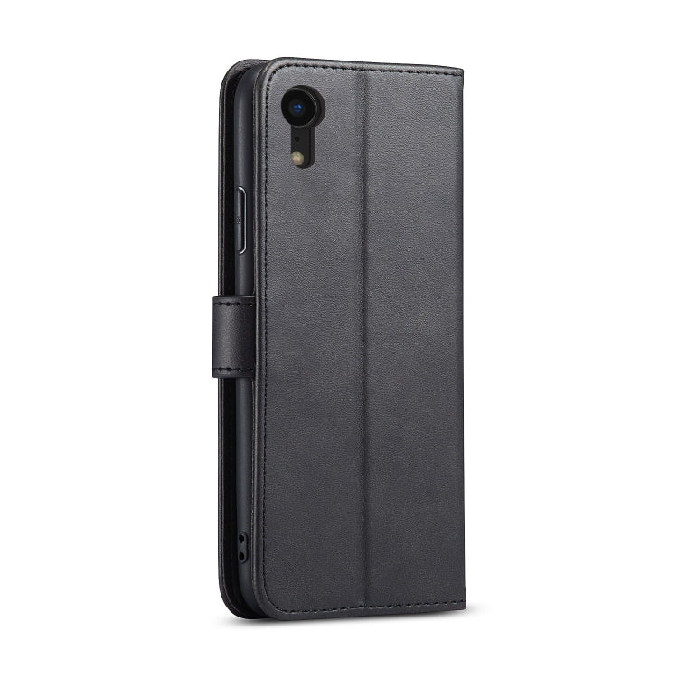 For iPhone XR Calf Texture Buckle Horizontal Flip Leather Case with Holder & Card Slots & Wallet(Black) - More iPhone Cases by buy2fix | Online Shopping UK | buy2fix