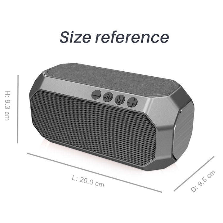 NewRixing NR-4000 TWS Mesh Polygon Music Box Concept Bluetooth Speaker(Iron Grey) - Desktop Speaker by NewRixing | Online Shopping UK | buy2fix