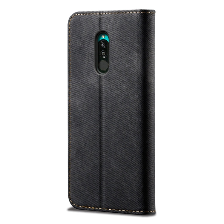 For Xiaomi Redmi 8 Denim Texture Casual Style Horizontal Flip Leather Case with Holder & Card Slots & Wallet(Black) - Xiaomi Cases by buy2fix | Online Shopping UK | buy2fix