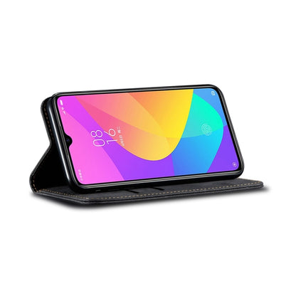 For Xiaomi Mi CC9 / Mi 9 Lite Denim Texture Casual Style Horizontal Flip Leather Case with Holder & Card Slots & Wallet(Black) - Xiaomi Cases by buy2fix | Online Shopping UK | buy2fix