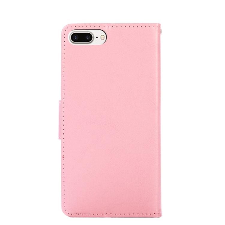 Crystal Texture Horizontal Flip Leather Case with Holder & Card Slots & Wallet For iPhone 8 Plus & 7 Plus(Pink) - More iPhone Cases by buy2fix | Online Shopping UK | buy2fix