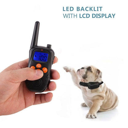 998DC Bark Stopper Remote Control Electric Shock Collar Dog Training Device, Plug Type:EU Plug - Training Aids by buy2fix | Online Shopping UK | buy2fix